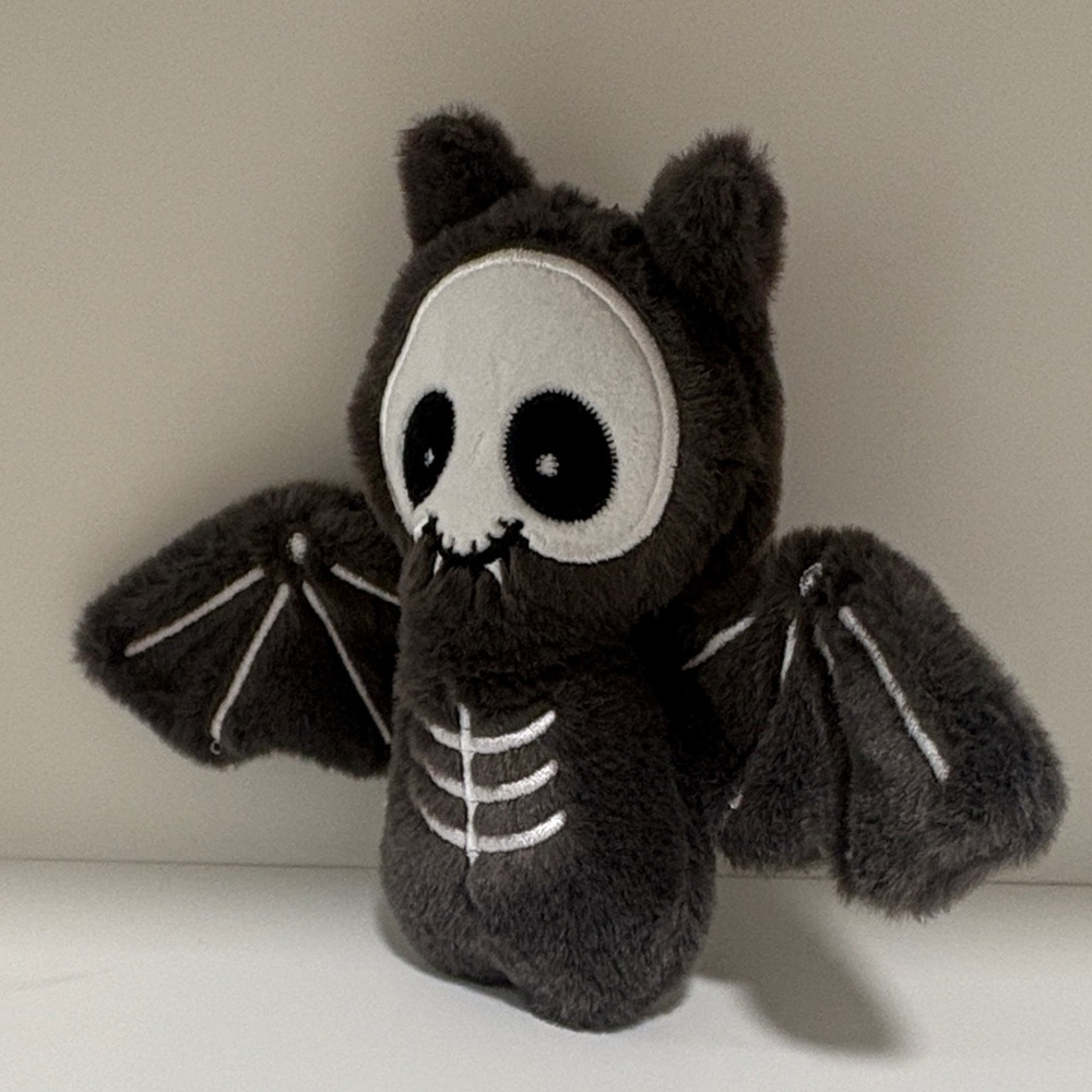 Plush Bat Skeleton Stuffed Animal - Dark Gray